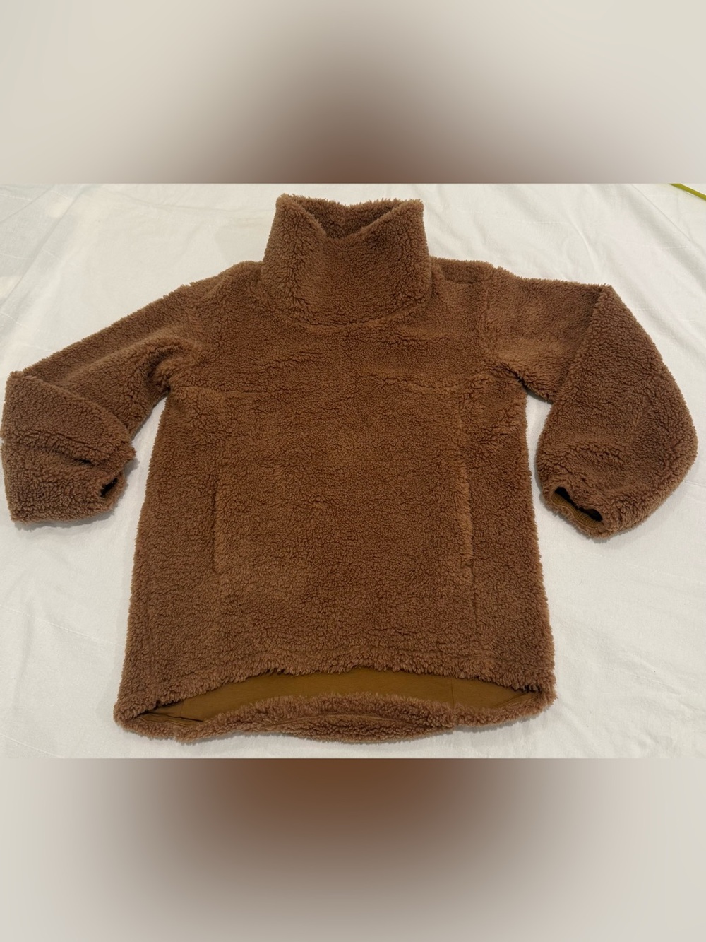 Lululemon Warmth Restore Long Pullover Brown Sherpa Size 4